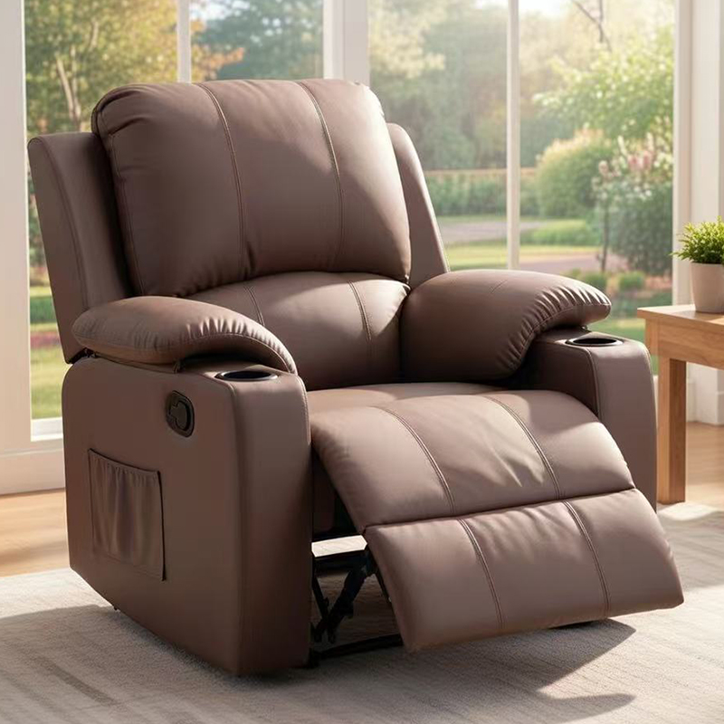 Overstuffed Recliner একক সোফা চেয়ার ম্যানুয়াল Recliner চেয়ার